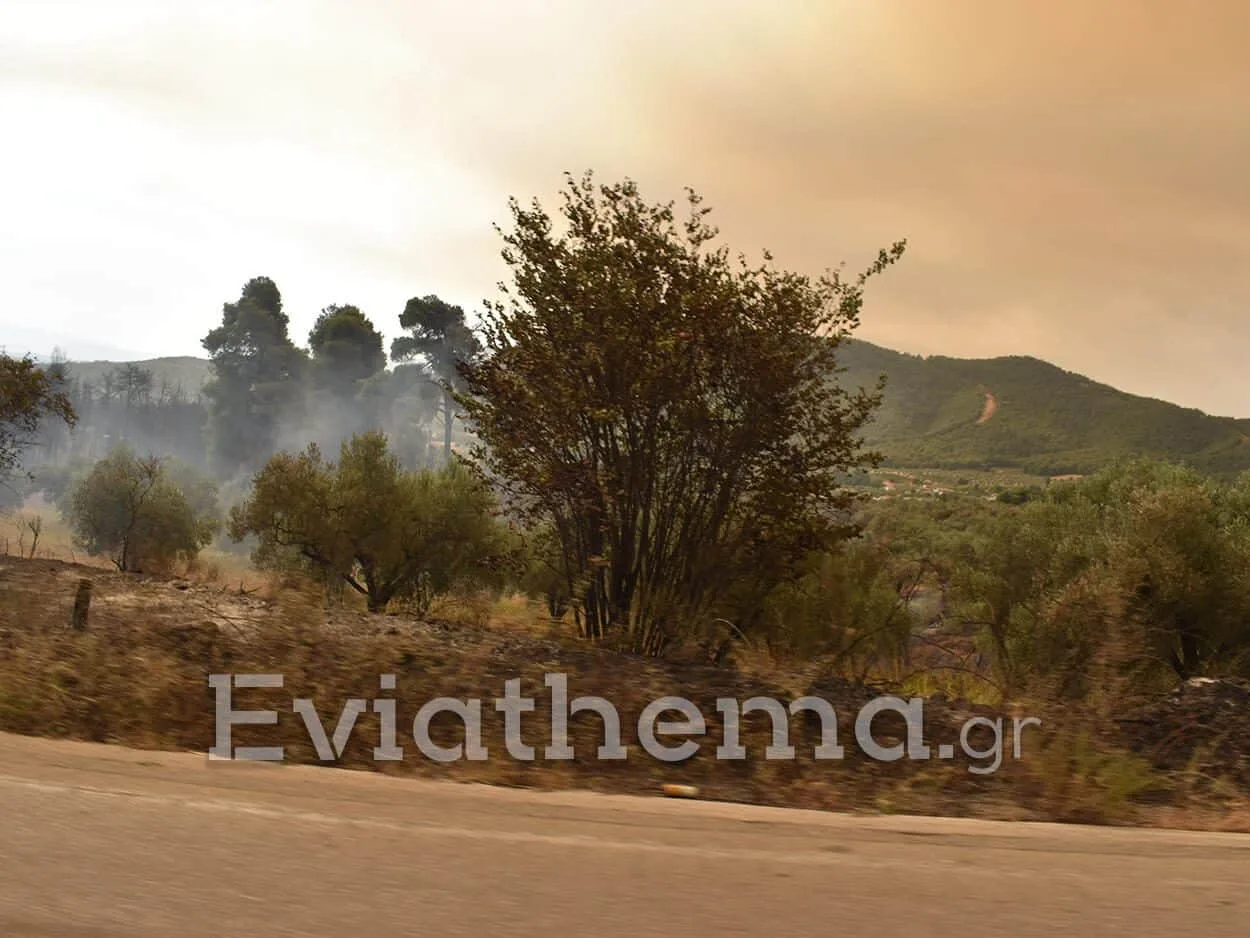 Πύρινη κόλαση στην Βόρεια Εύβοια