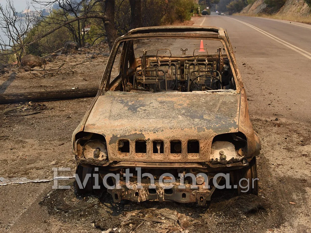 Πύρινη κόλαση στην Βόρεια Εύβοια