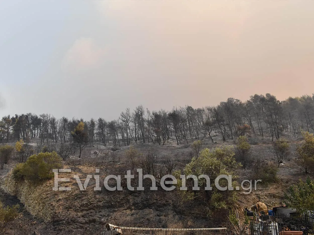 Πύρινη κόλαση στην Βόρεια Εύβοια