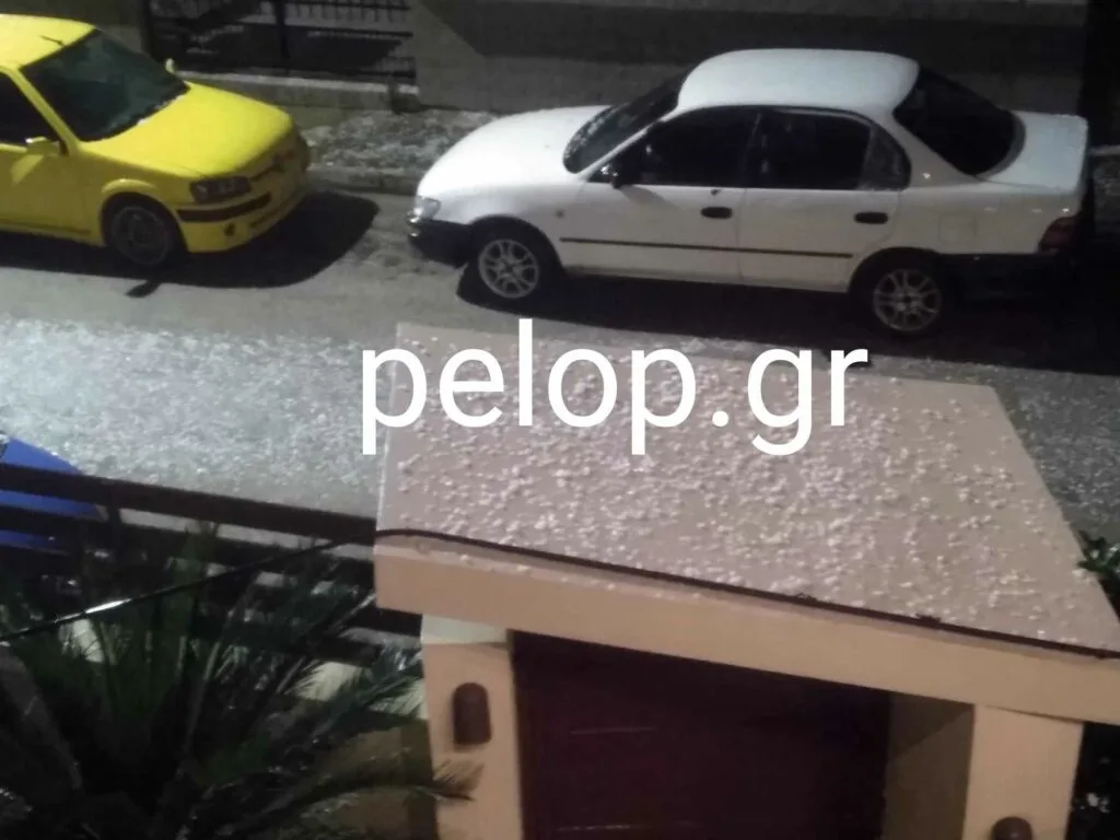 Πάτρα: «Εβρεξε» χαλάζι σε μέγεθος καρυδιού - Σε ποια περιοχή